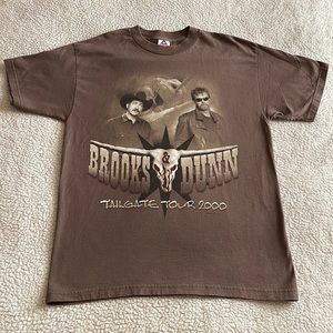 Vintage 2000 Brooks & Dunn Tailgate Tour T-Shirt Mens Large Country Music